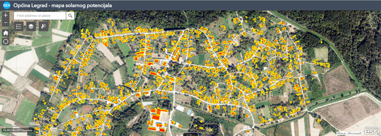 Solar Map Municipality of Legrad